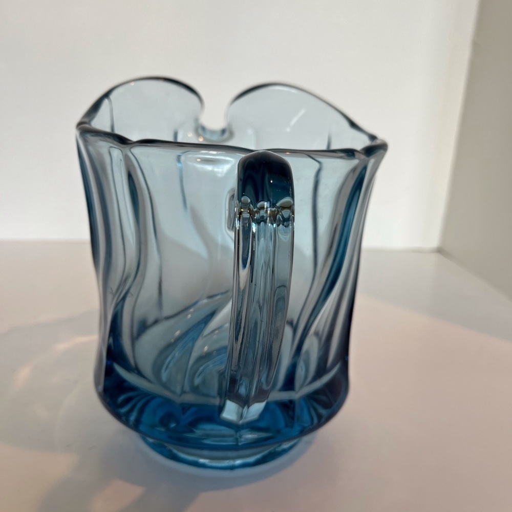 Vintage Fostoria Jamestown Blue Glass Pitcher - Picture 4 of 13